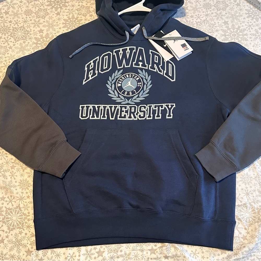 Nike Air Jordan Howard University Player Team Issued M Pullover Hoodie Sweater - Picture 9 of 14